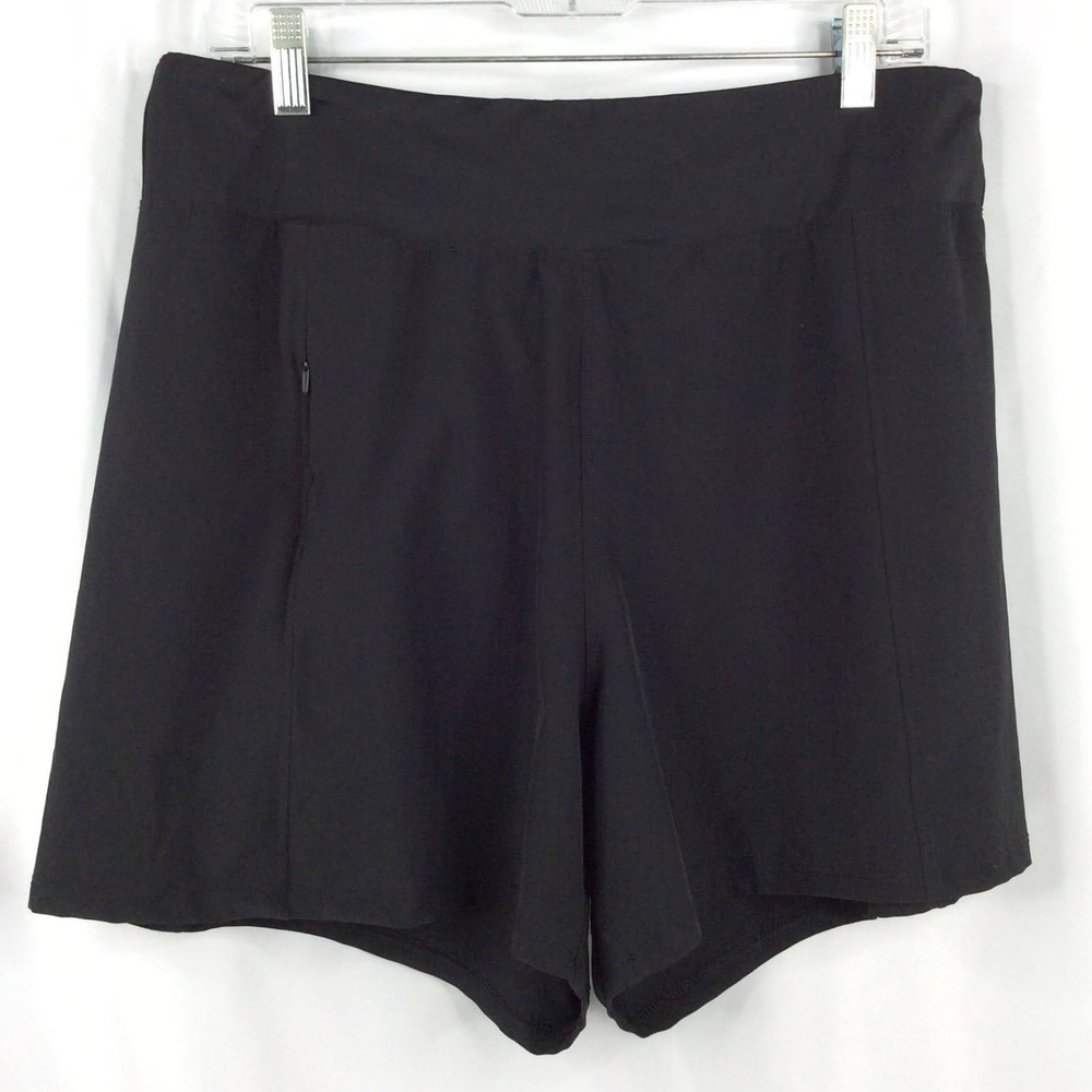 Hurley Swim Shorts Women's Size XL Black Unlined 5" Inseam Zip Pocket Board
